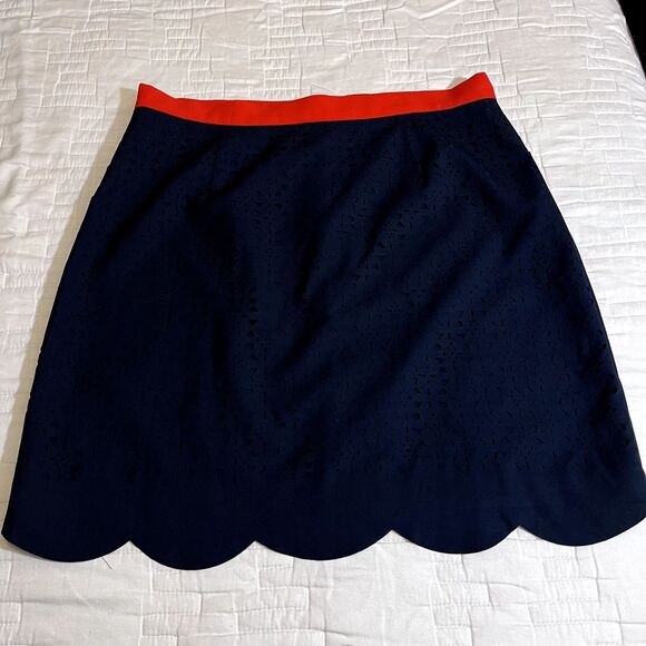 Pixley Dresses & Skirts - Pixley Skirt Womens L Blue Red Back Zip Lined Polyester Blend- 5649